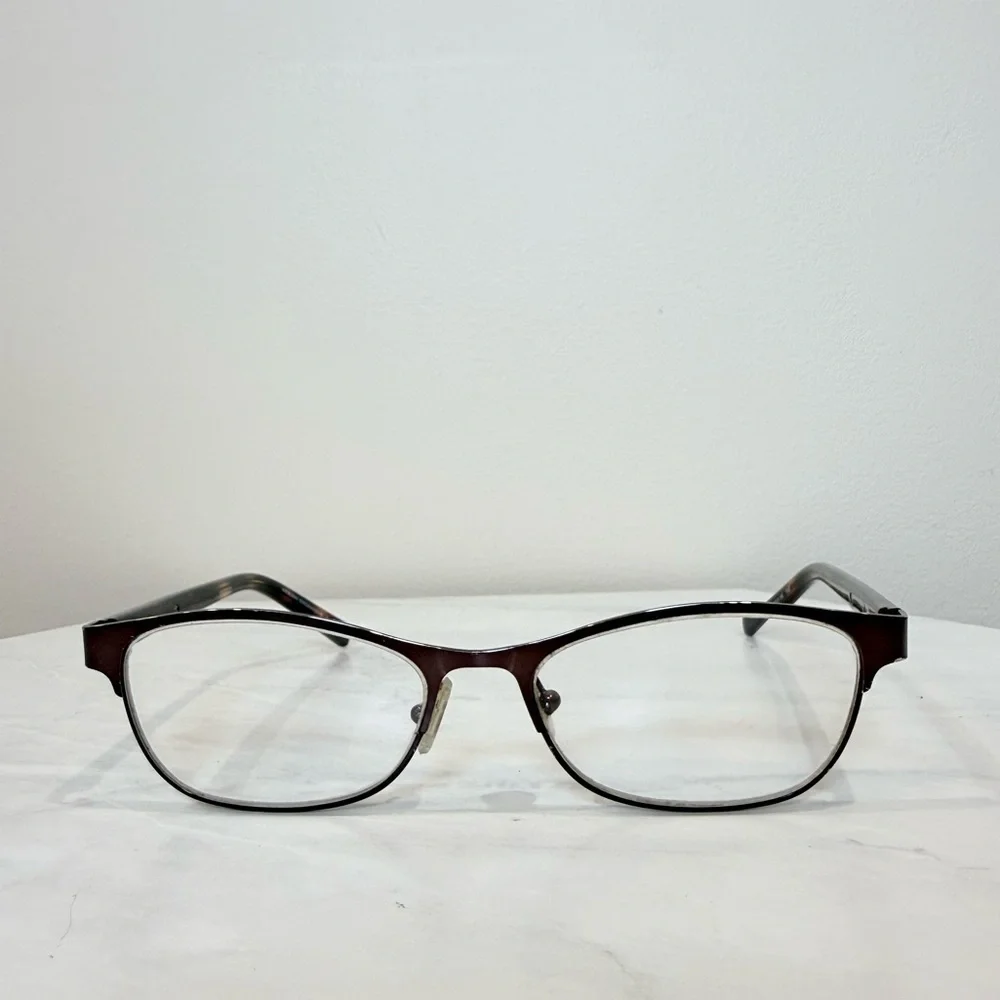🔥Armani Exchanged Classic Burgandy Metal Rim Magnifying Eyeglasses EC🔥
